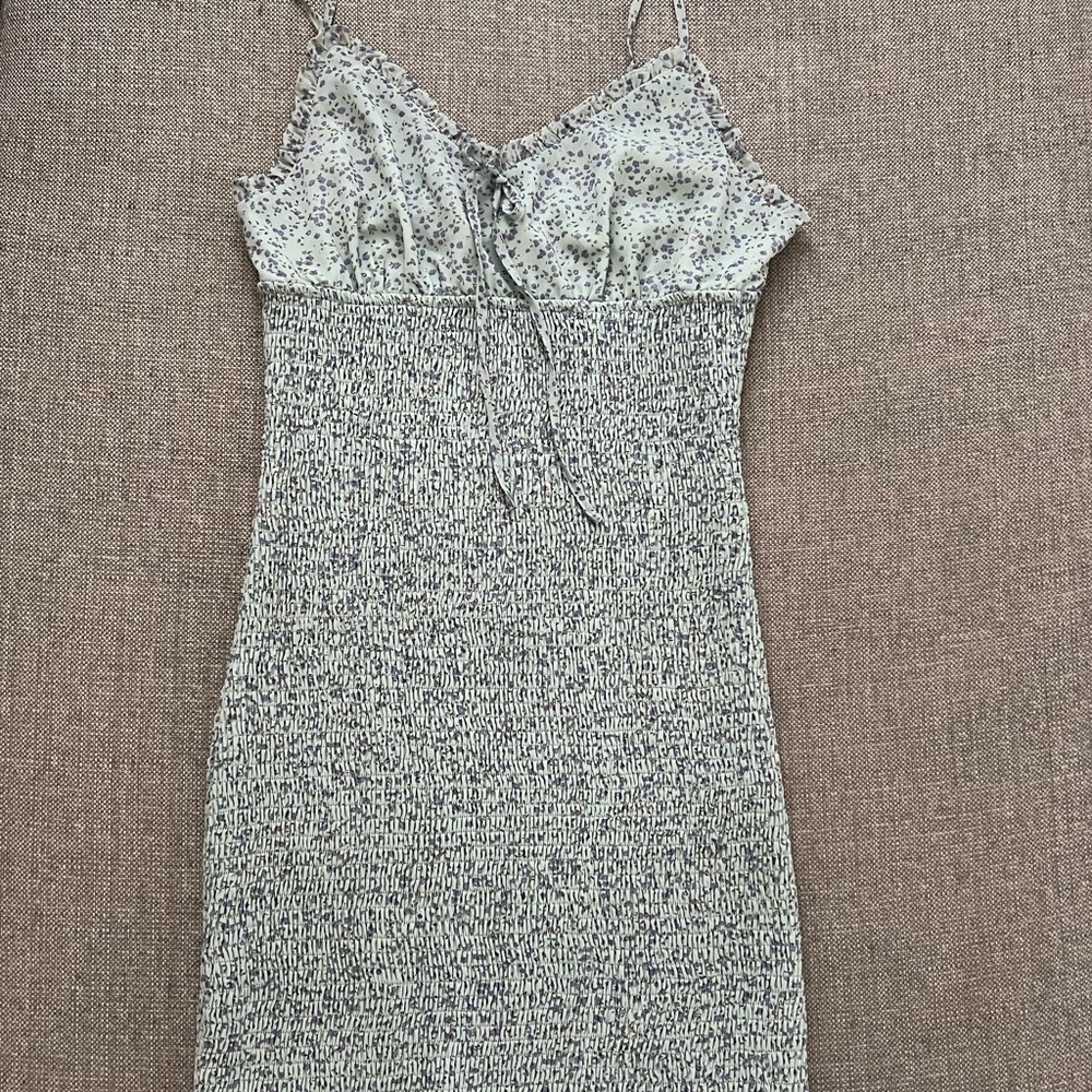 Mint and purple ruched Women's mini Dress